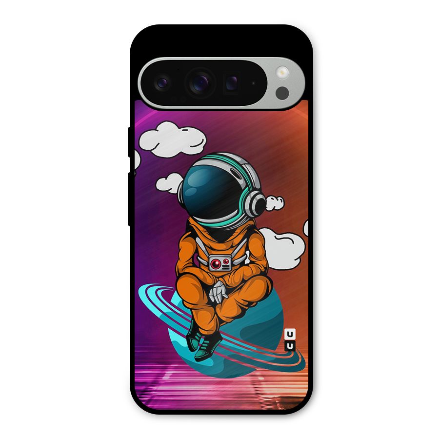 Cool Astraunaut Relaxing Metal Back Case for Google Pixel 9 Pro XL