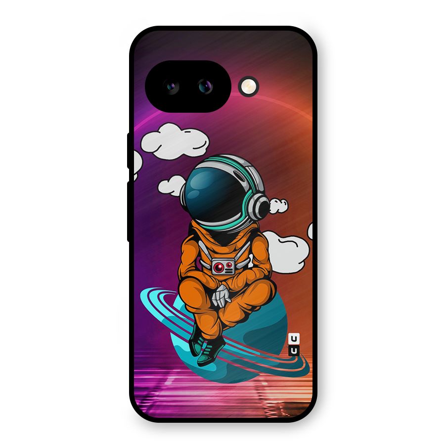 Cool Astraunaut Relaxing Metal Back Case for Google Pixel 9a