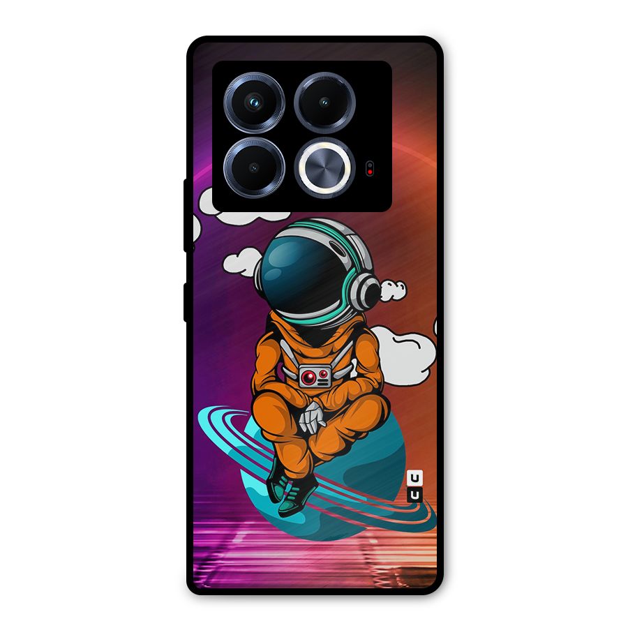 Cool Astraunaut Relaxing Metal Back Case for Infinix Note 40 5G