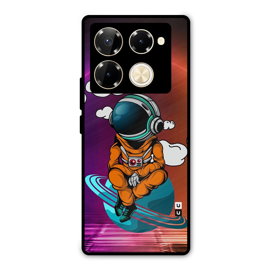 Cool Astraunaut Relaxing Metal Back Case for Infinix Note 40 Pro