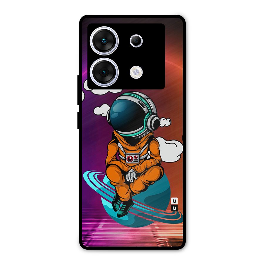 Cool Astraunaut Relaxing Metal Back Case for Infinix Zero 30 5G