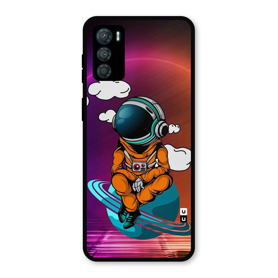 Cool Astraunaut Relaxing Metal Back Case for Moto G42