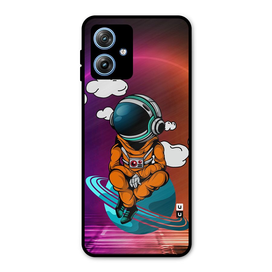 Cool Astraunaut Relaxing Metal Back Case for Moto G54