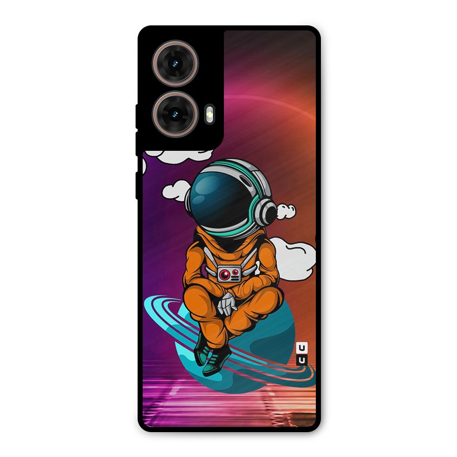 Cool Astraunaut Relaxing Metal Back Case for Moto G85
