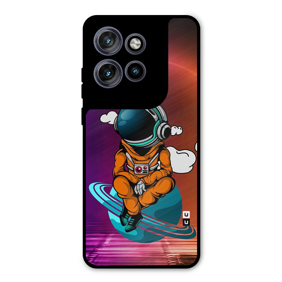 Cool Astraunaut Relaxing Metal Back Case for Motorola Edge 50 Neo