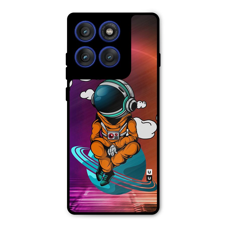 Cool Astraunaut Relaxing Metal Back Case for Motorola Edge 60 Pro