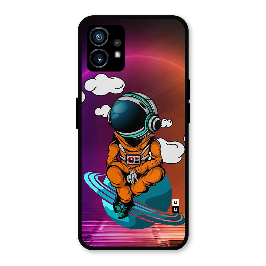 Cool Astraunaut Relaxing Metal Back Case for Nothing Phone 1