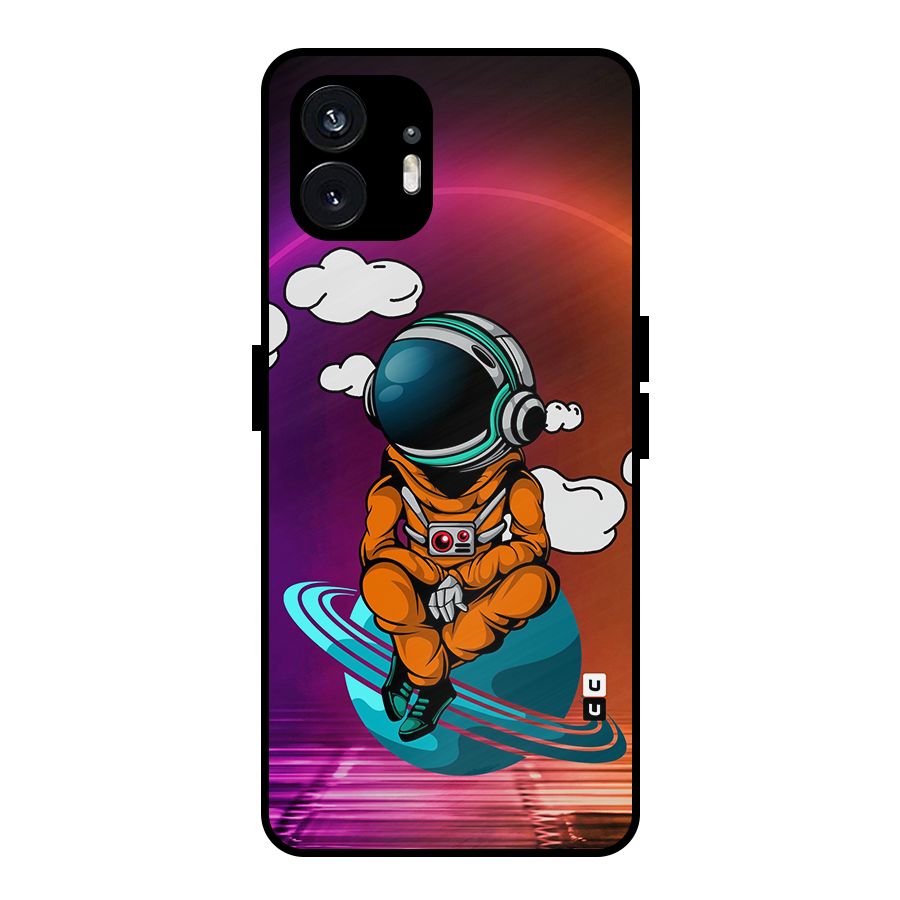 Cool Astraunaut Relaxing Metal Back Case for Nothing Phone 2