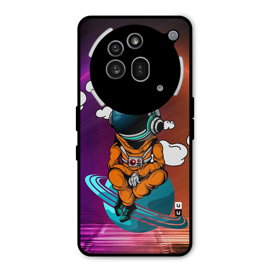 Cool Astraunaut Relaxing Metal Back Case for Nothing Phone 3a Pro