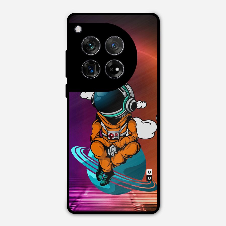 Cool Astraunaut Relaxing Metal Back Case for OnePlus 12