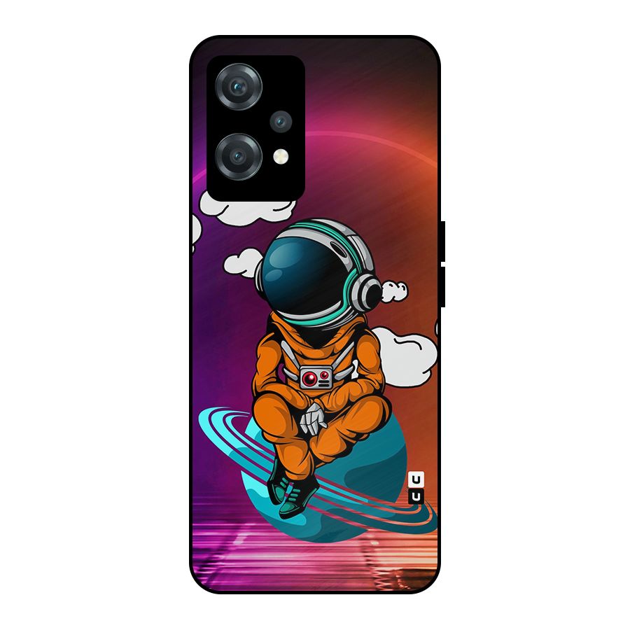Cool Astraunaut Relaxing Metal Back Case for OnePlus Nord CE 2 Lite 5G
