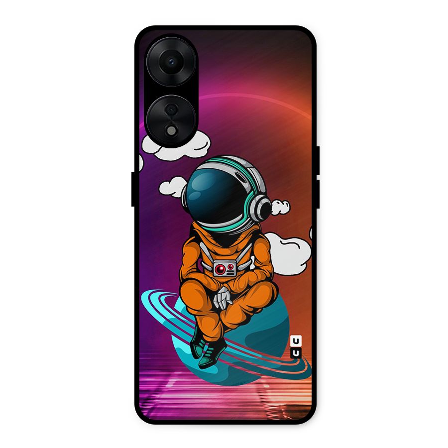 Cool Astraunaut Relaxing Metal Back Case for Oppo A78 5G
