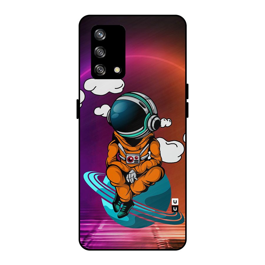 Cool Astraunaut Relaxing Metal Back Case for Oppo F19