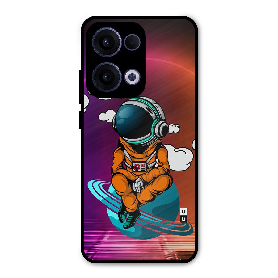 Cool Astraunaut Relaxing Metal Back Case for Oppo Reno13