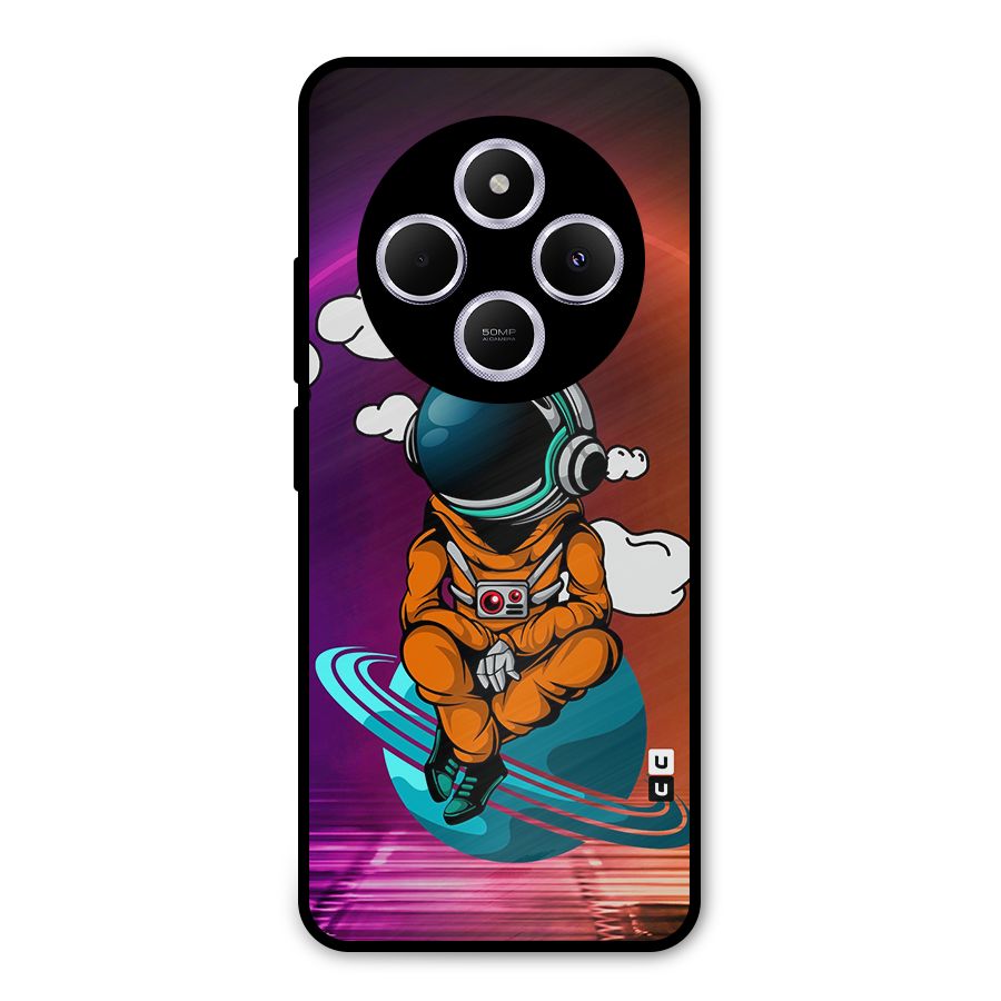 Cool Astraunaut Relaxing Metal Back Case for Poco C75 5G