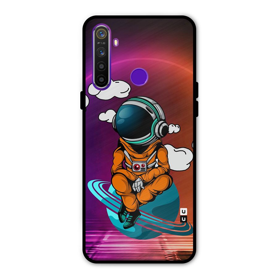 Cool Astraunaut Relaxing Metal Back Case for Realme 5i