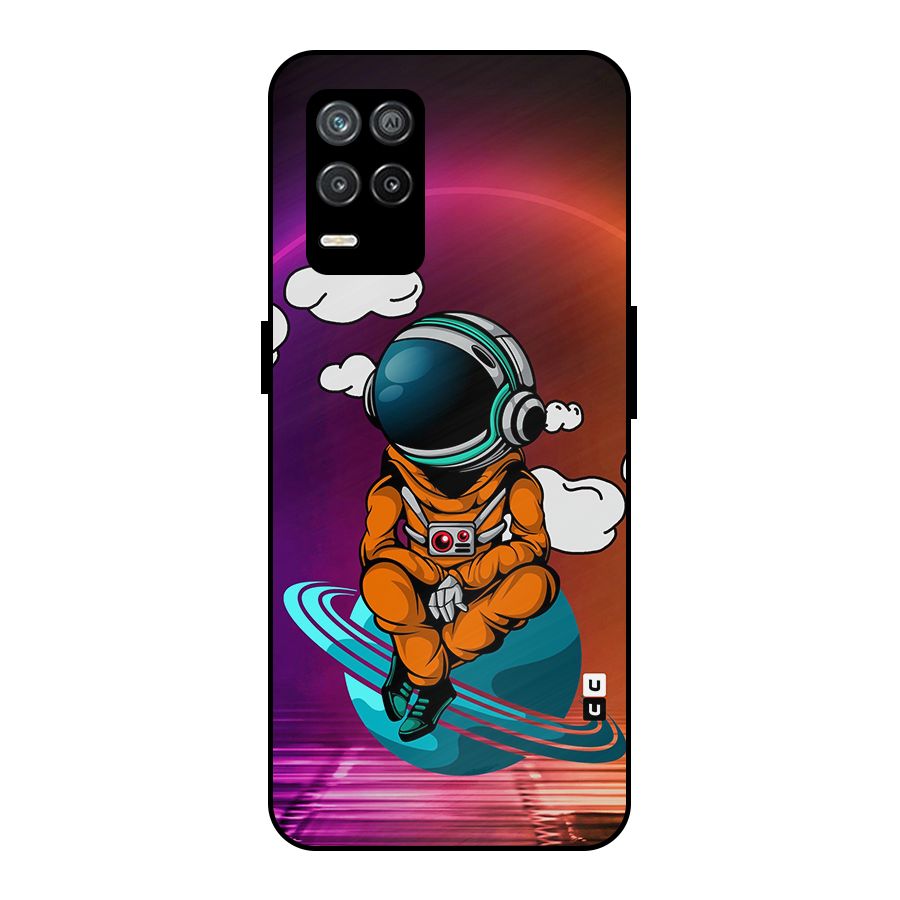 Cool Astraunaut Relaxing Metal Back Case for Realme 8 5G