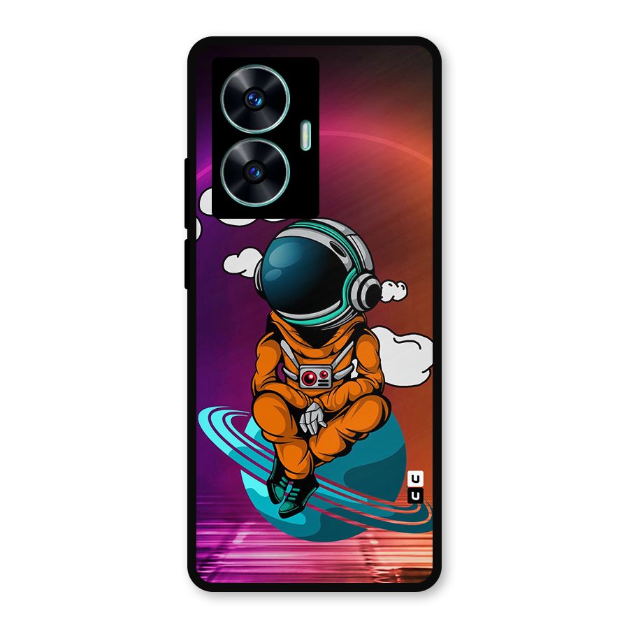 Cool Astraunaut Relaxing Metal Back Case for Realme C55