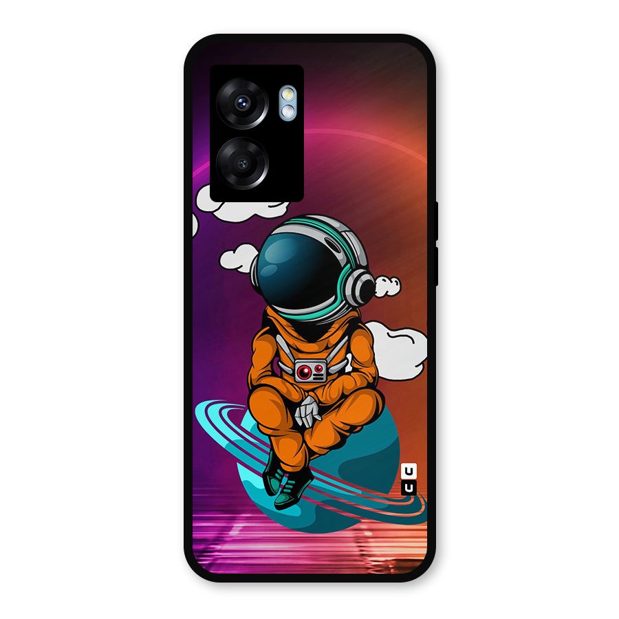 Cool Astraunaut Relaxing Metal Back Case for Realme Narzo 50 5G