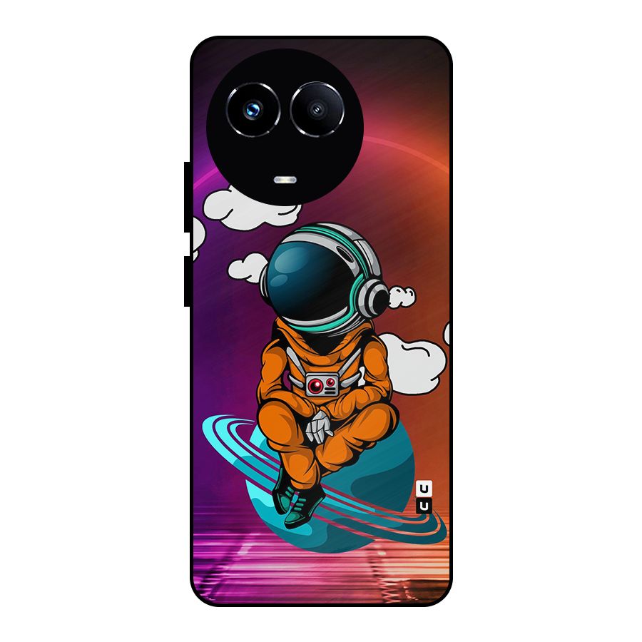 Cool Astraunaut Relaxing Metal Back Case for Realme Narzo 60X