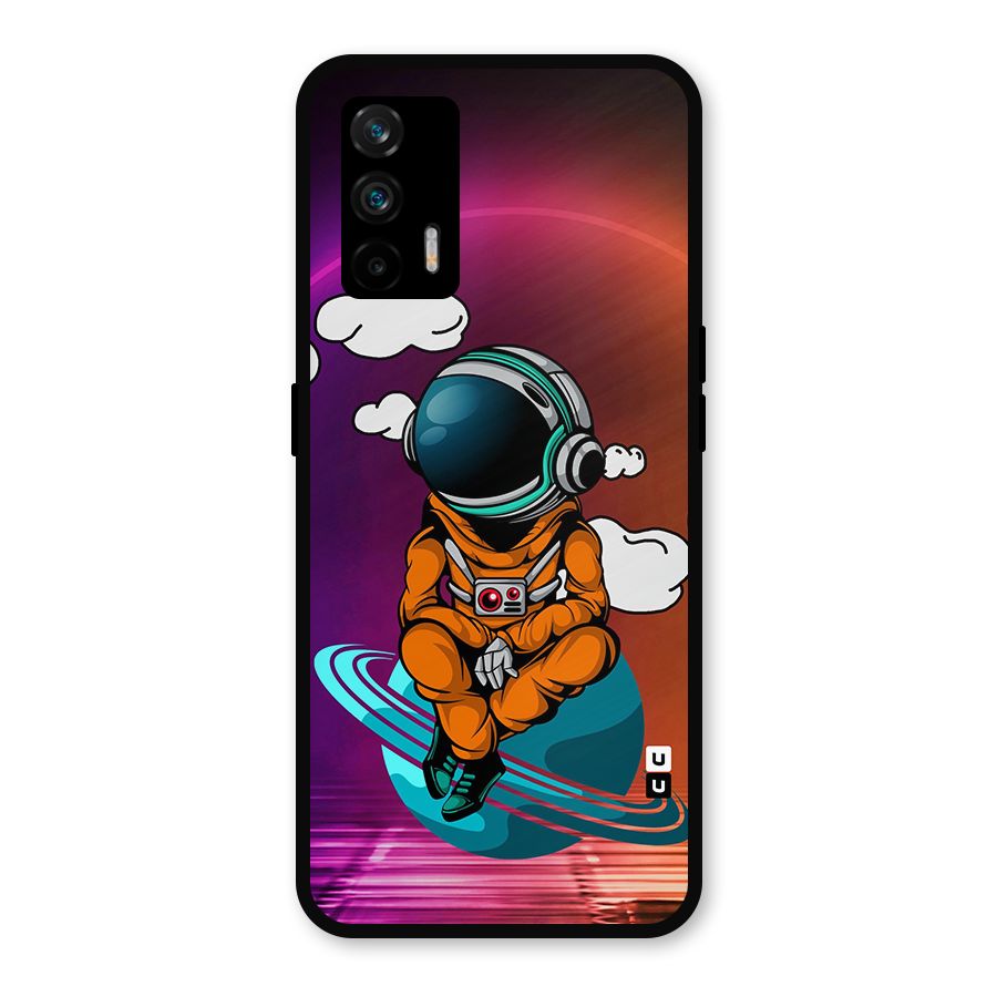 Cool Astraunaut Relaxing Metal Back Case for Realme X7 Max
