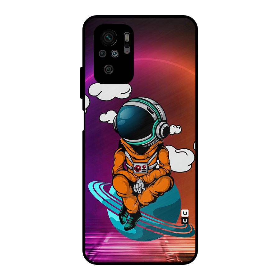 Cool Astraunaut Relaxing Metal Back Case for Redmi Note 10S