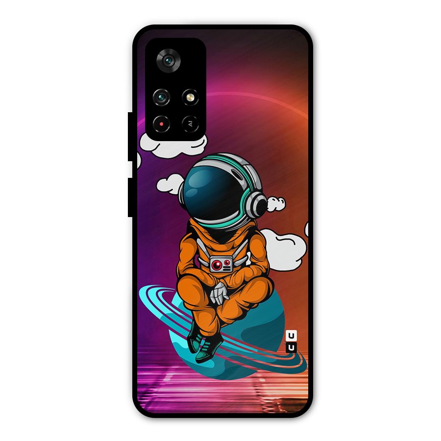 Cool Astraunaut Relaxing Metal Back Case for Redmi Note 11T 5G