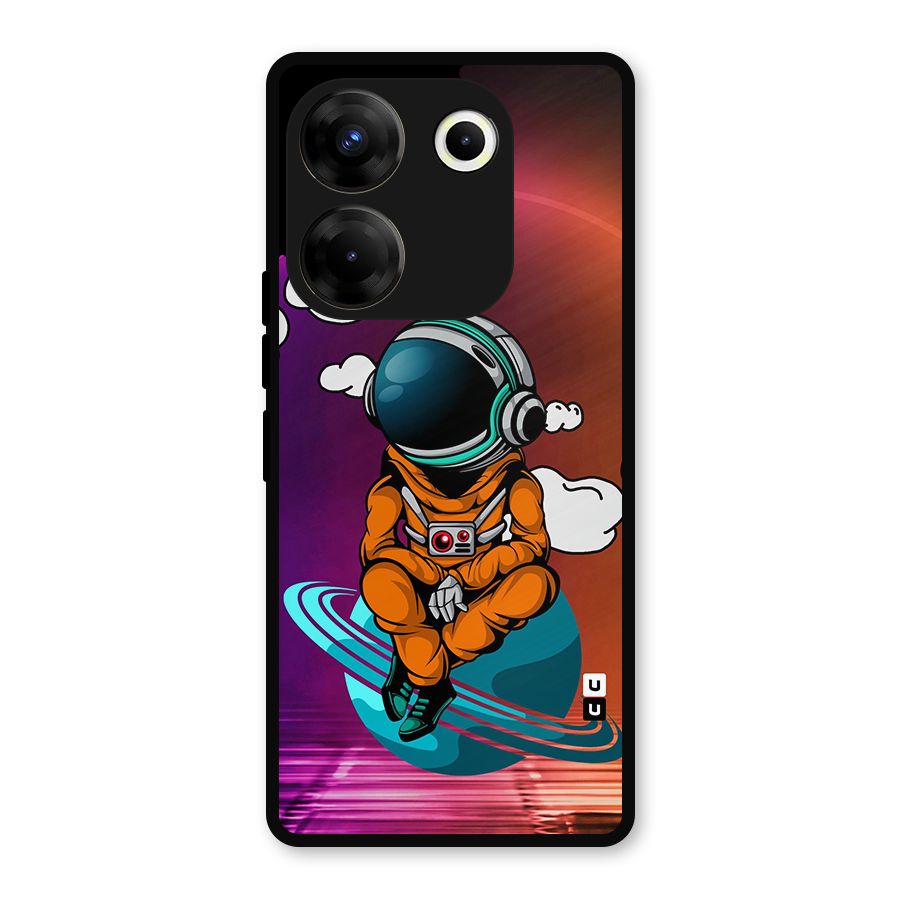 Cool Astraunaut Relaxing Metal Back Case for Tecno Camon 20 Pro