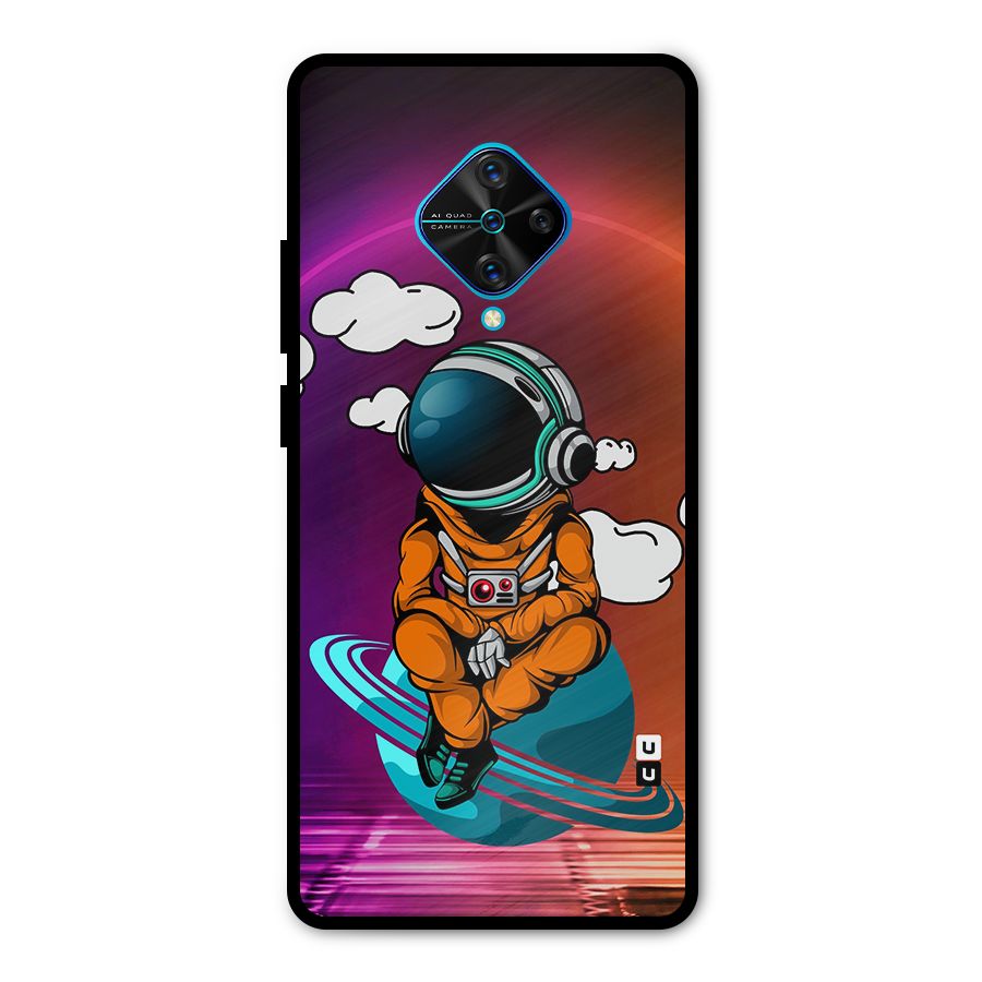 Cool Astraunaut Relaxing Metal Back Case for Vivo S1 Pro
