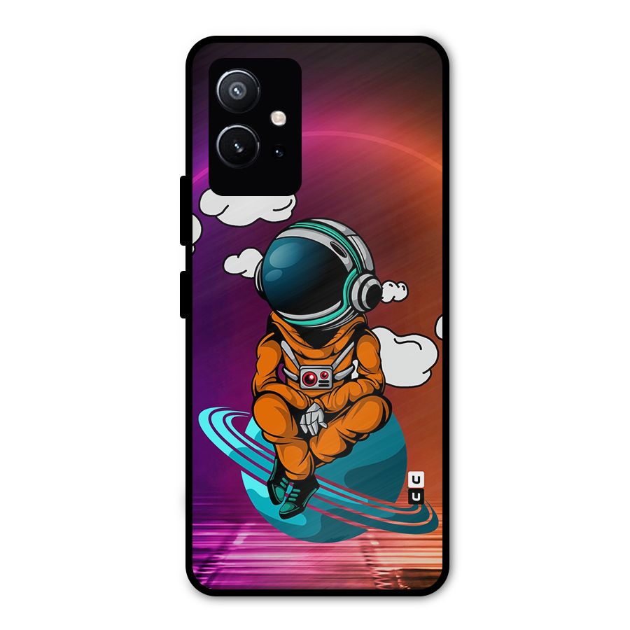 Cool Astraunaut Relaxing Metal Back Case for Vivo T1 5G