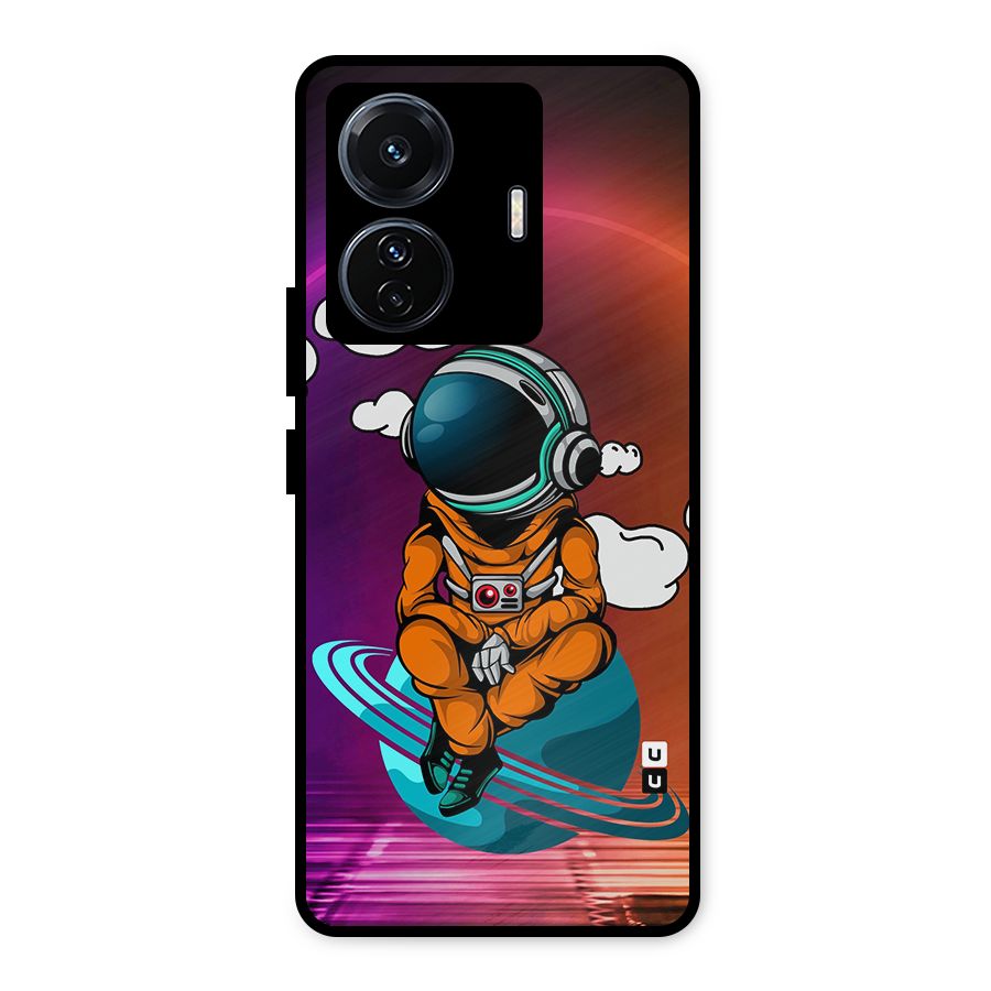 Cool Astraunaut Relaxing Metal Back Case for Vivo T1 Pro