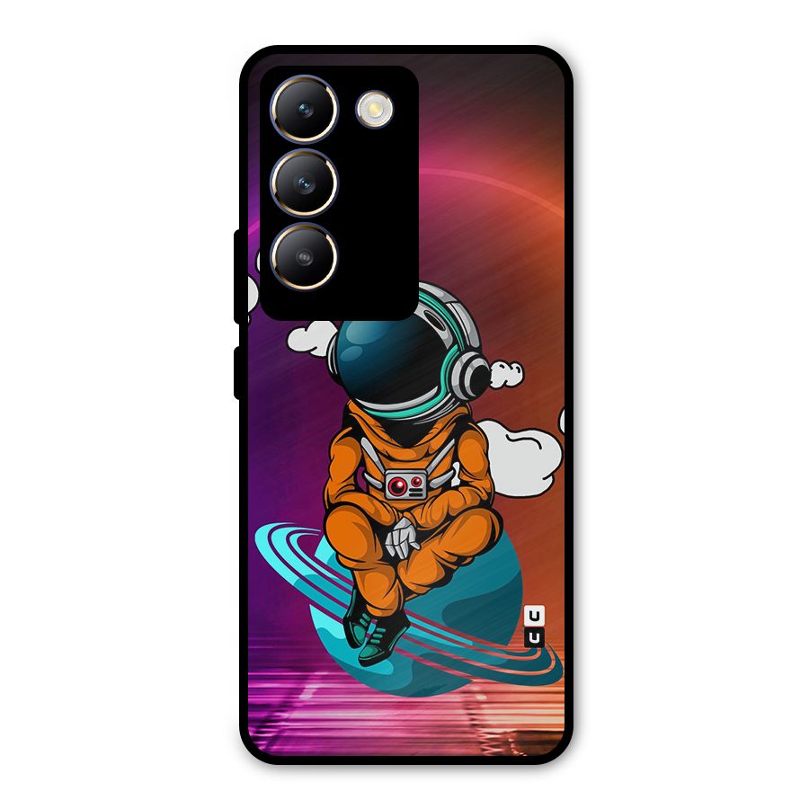 Cool Astraunaut Relaxing Metal Back Case for Vivo T3 5G