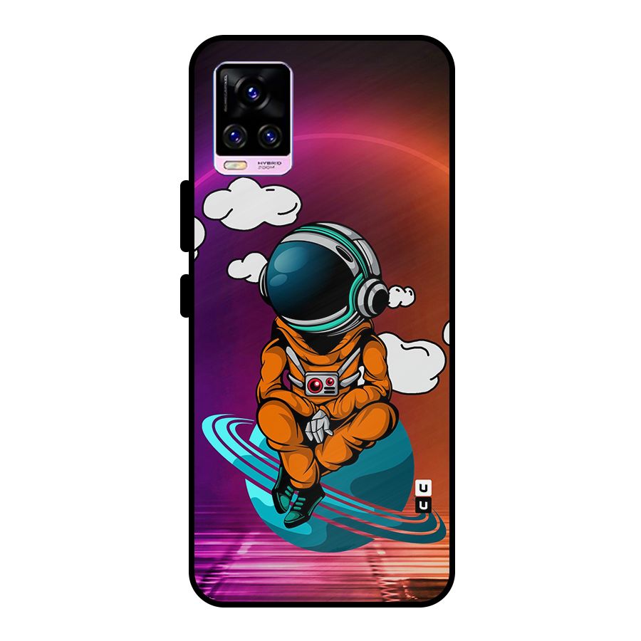 Cool Astraunaut Relaxing Metal Back Case for Vivo V20 Pro