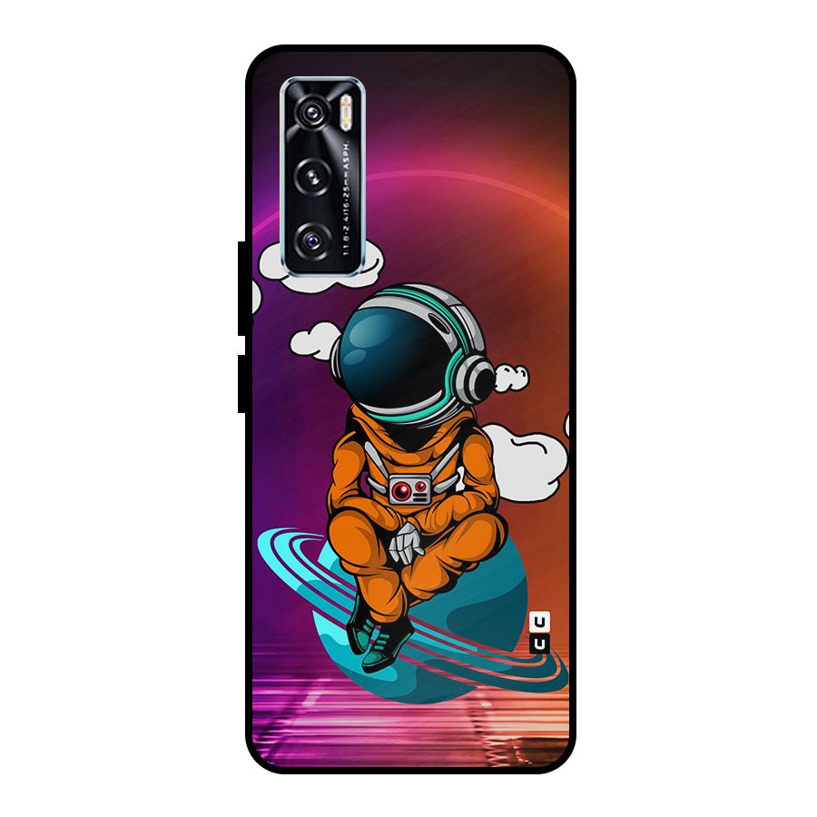 Cool Astraunaut Relaxing Metal Back Case for Vivo V20 SE