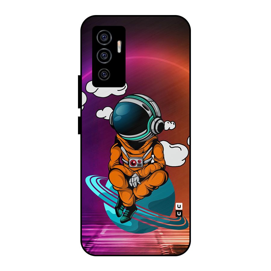 Cool Astraunaut Relaxing Metal Back Case for Vivo V23e