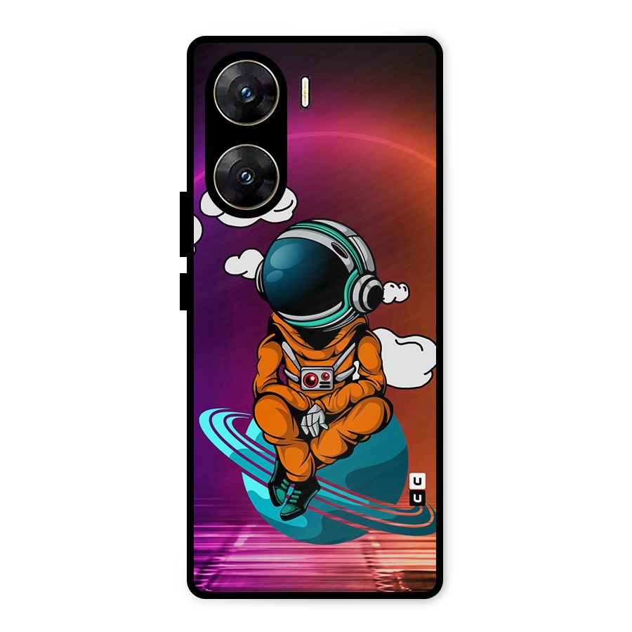 Cool Astraunaut Relaxing Metal Back Case for Vivo V29e