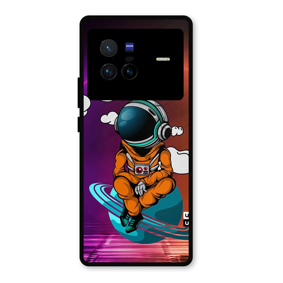 Cool Astraunaut Relaxing Metal Back Case for Vivo X80