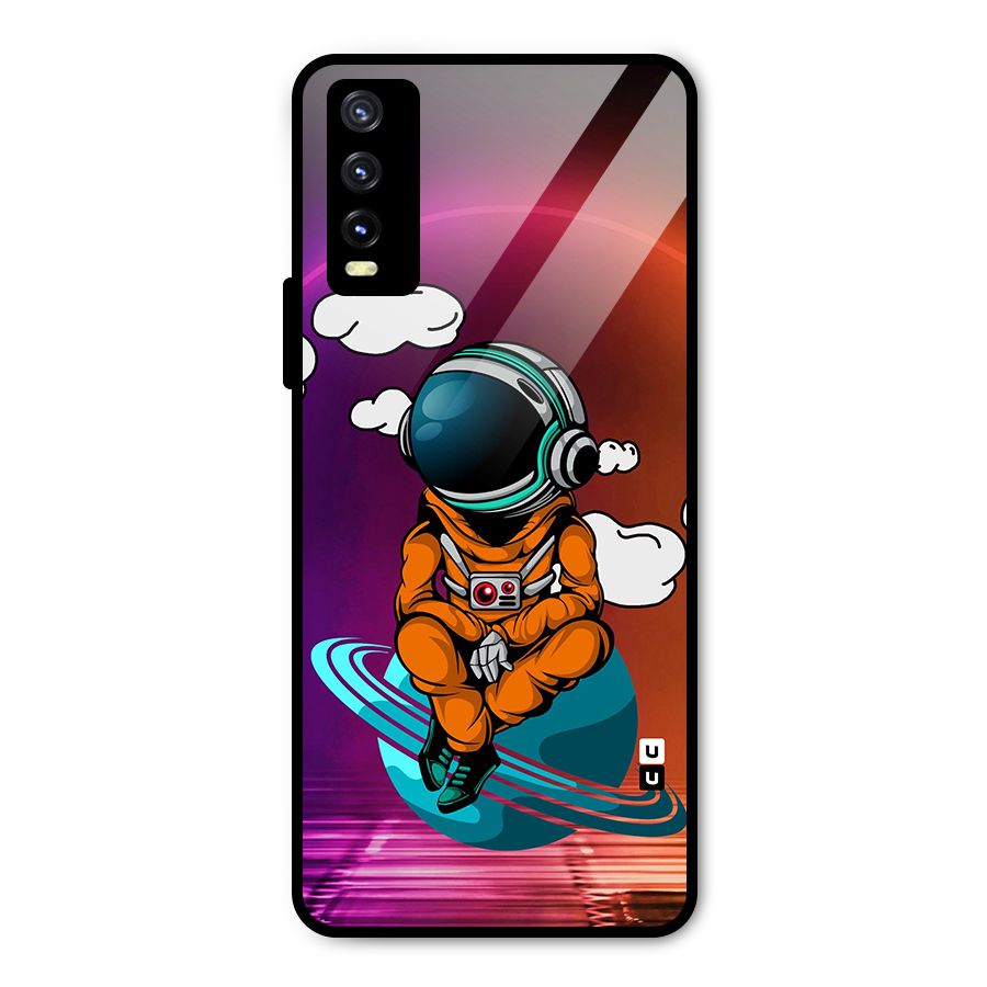Cool Astraunaut Relaxing Metal Back Case for Vivo Y20