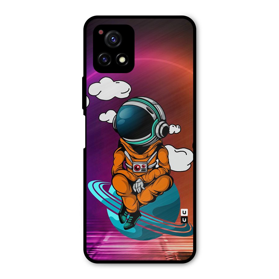 Cool Astraunaut Relaxing Metal Back Case for Vivo Y72 5G