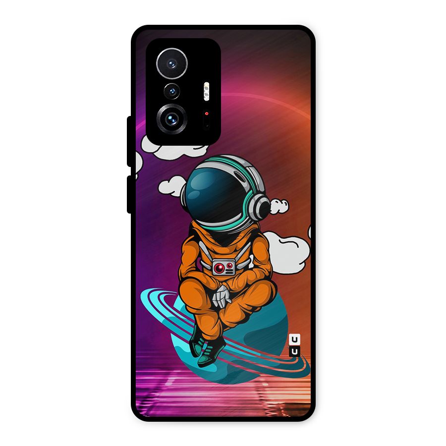 Cool Astraunaut Relaxing Metal Back Case for Xiaomi 11T Pro