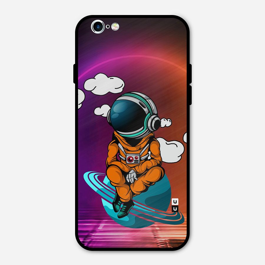 Cool Astraunaut Relaxing Metal Back Case for iPhone 6 6s