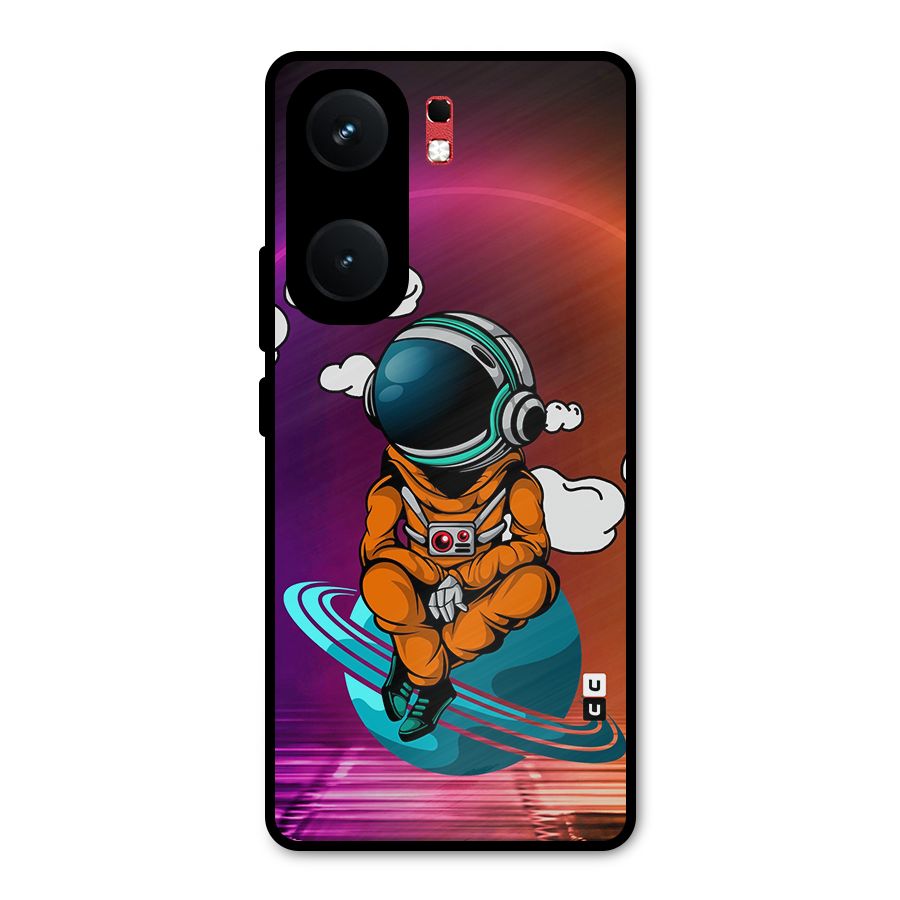 Cool Astraunaut Relaxing Metal Back Case for iQOO Neo 9 Pro