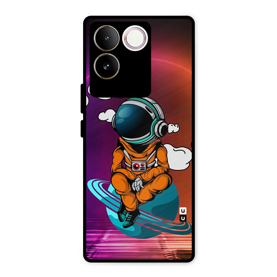 Cool Astraunaut Relaxing Metal Back Case for iQOO Z7 Pro