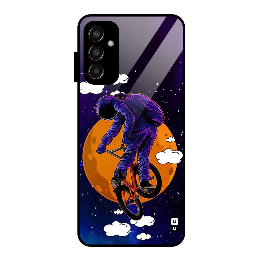 Cool Astro Cyclist Glass Back Case for Galaxy F13