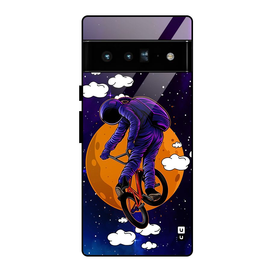Cool Astro Cyclist Glass Back Case for Google Pixel 6 Pro