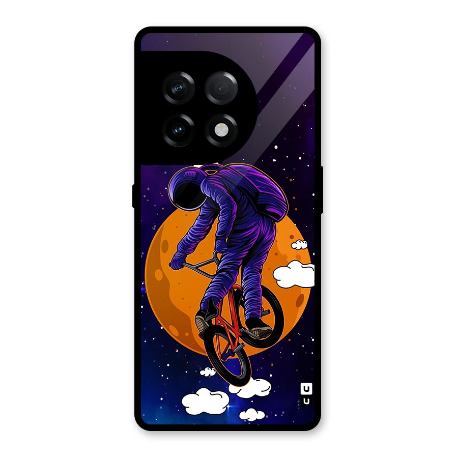 Cool Astro Cyclist Glass Back Case for OnePlus 11R