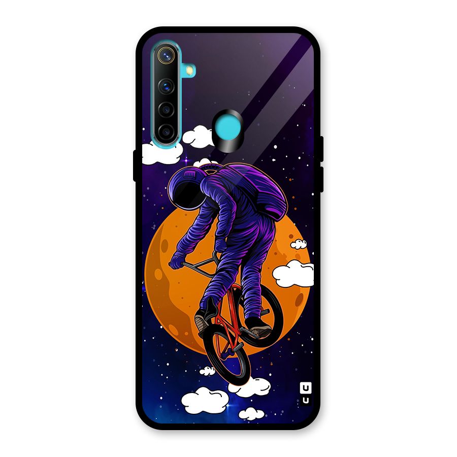 Cool Astro Cyclist Glass Back Case for Realme 5