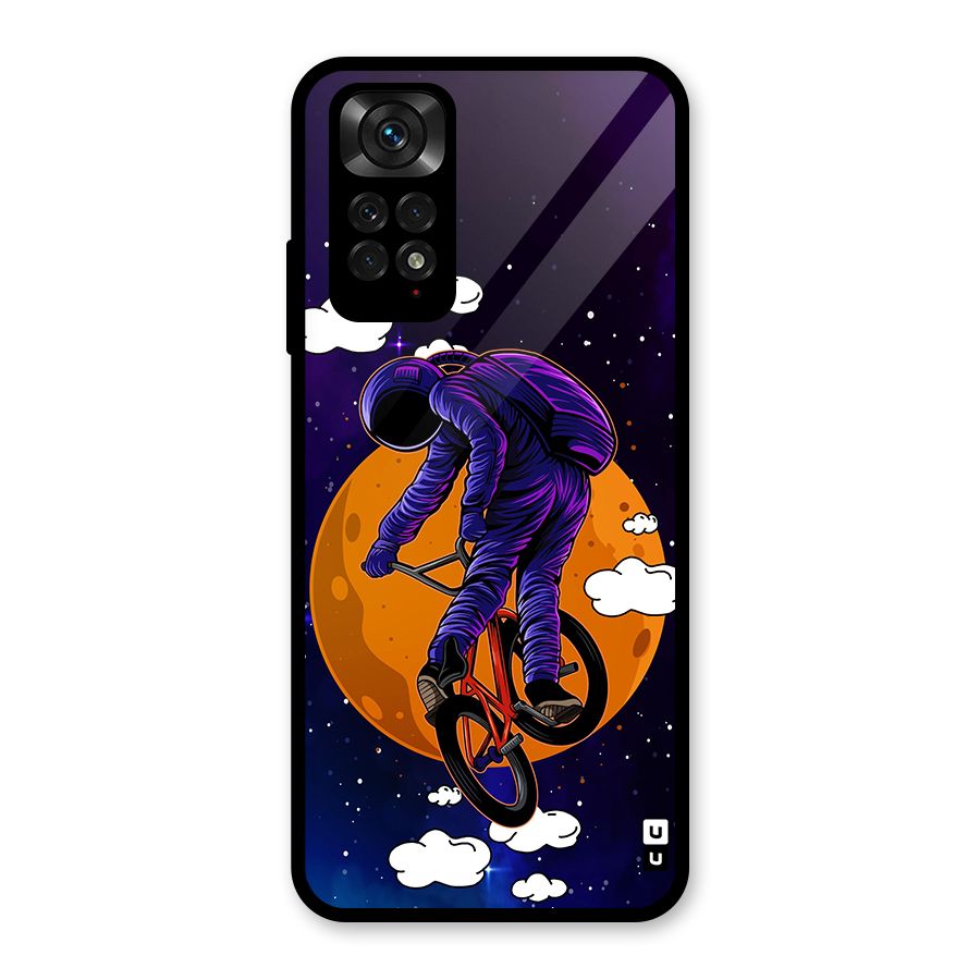 Cool Astro Cyclist Glass Back Case for Redmi Note 11S