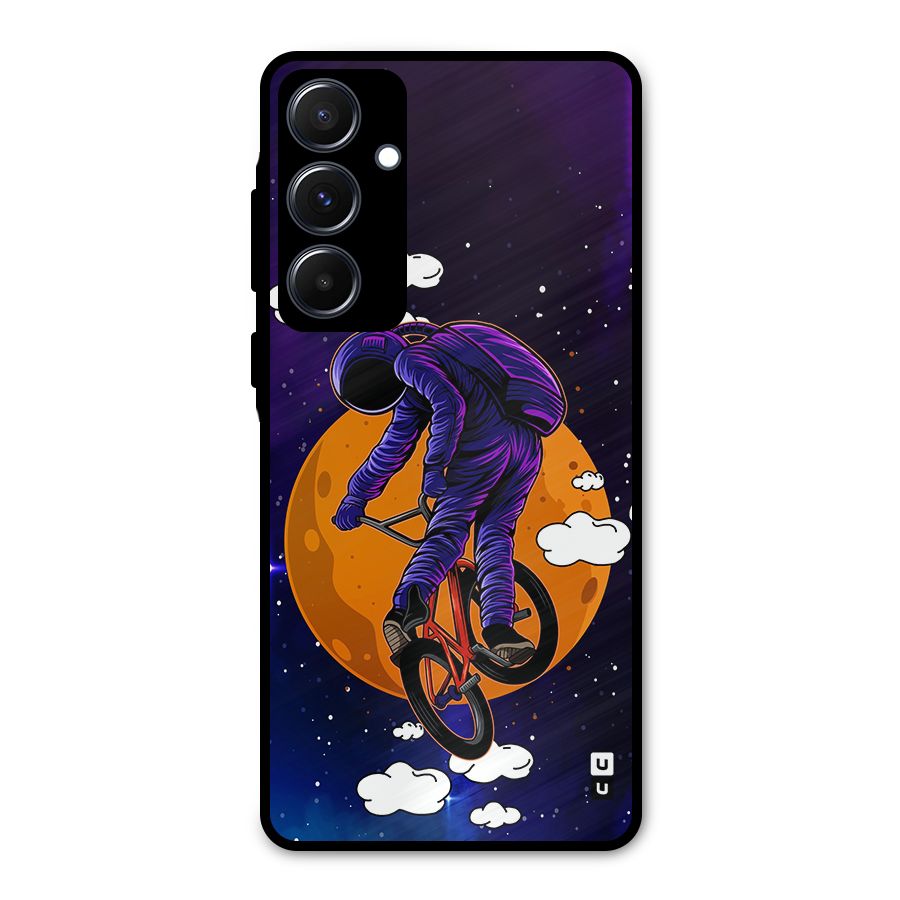Cool Astro Cyclist Metal Back Case for Galaxy A55