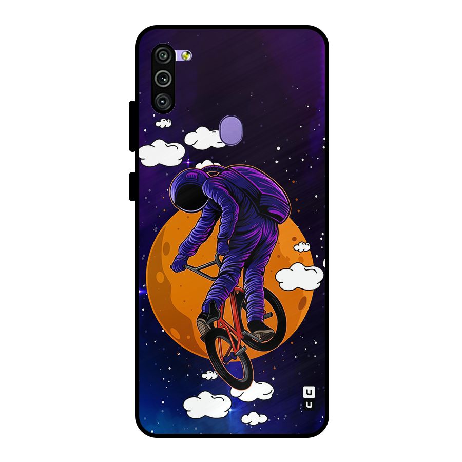 Cool Astro Cyclist Metal Back Case for Galaxy M11